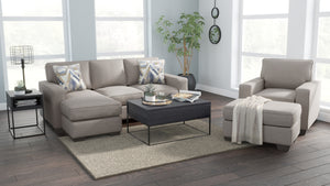 Fauteuil en tissu gris pierre - Greaves