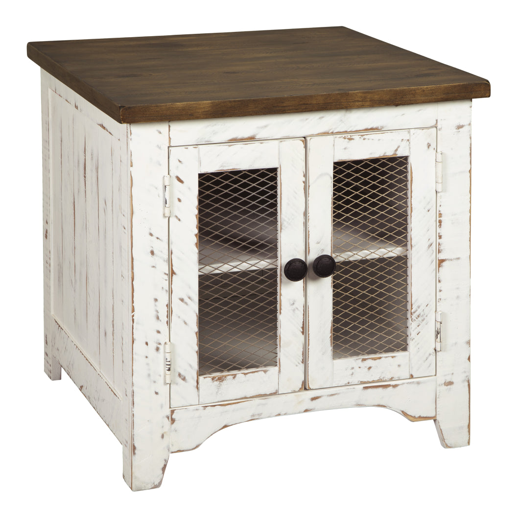 Table d'appoint bois blanche antique - Wystfield