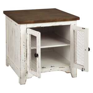 Table d'appoint bois blanche antique - Wystfield