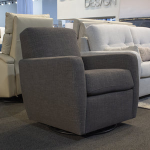 Fauteuil en tissu gris foncé berçant - Futura