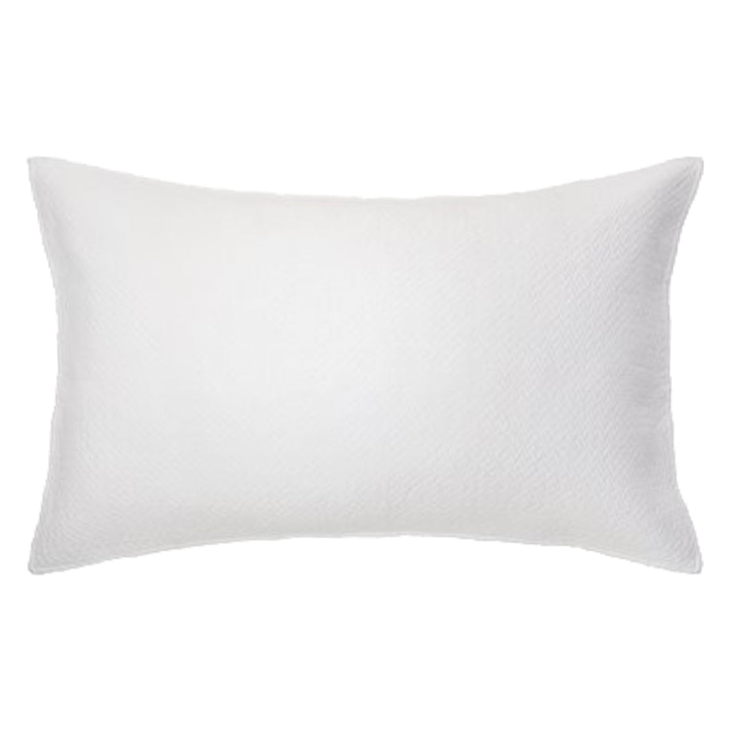 Cache-oreiller en coton blanc à chevron - Graphic