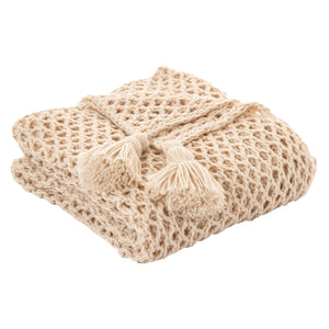 Jeté 50 x 60 po en tricot acrylique - Shiva