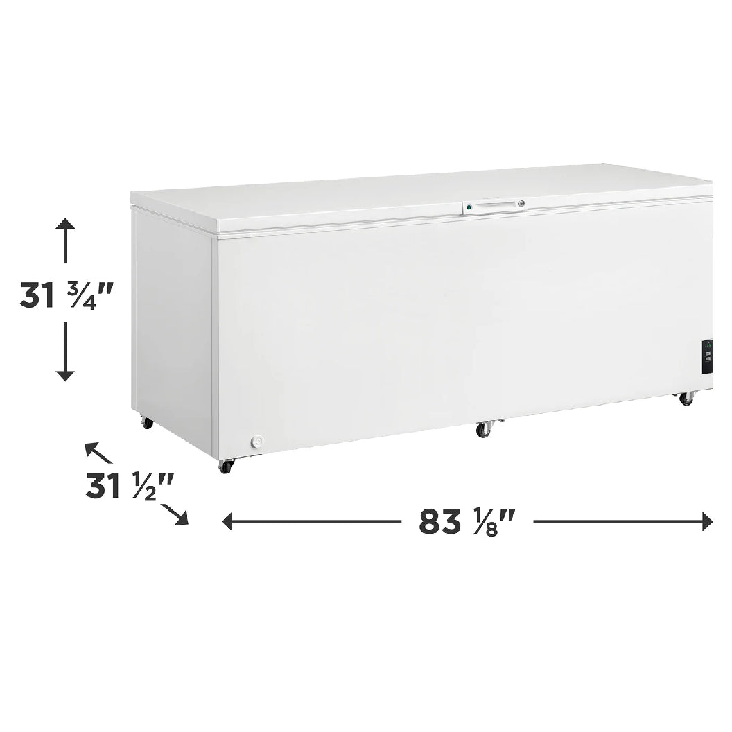 Congélateur coffre 84 po, 25 pi³ Blanc