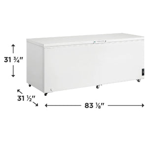 Congélateur coffre 84 po, 25 pi³ Blanc