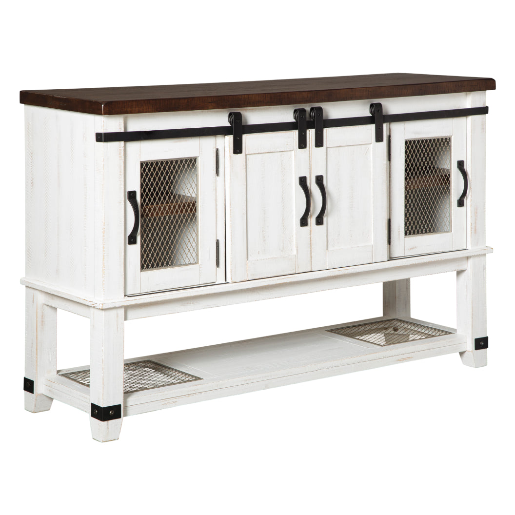 Serveur de salle à manger en bois bicolore avec 4 portes - Valebeck
