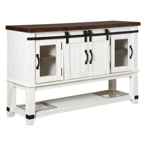 Serveur de salle à manger en bois bicolore avec 4 portes - Valebeck
