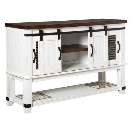 Serveur de salle à manger en bois bicolore avec 4 portes - Valebeck