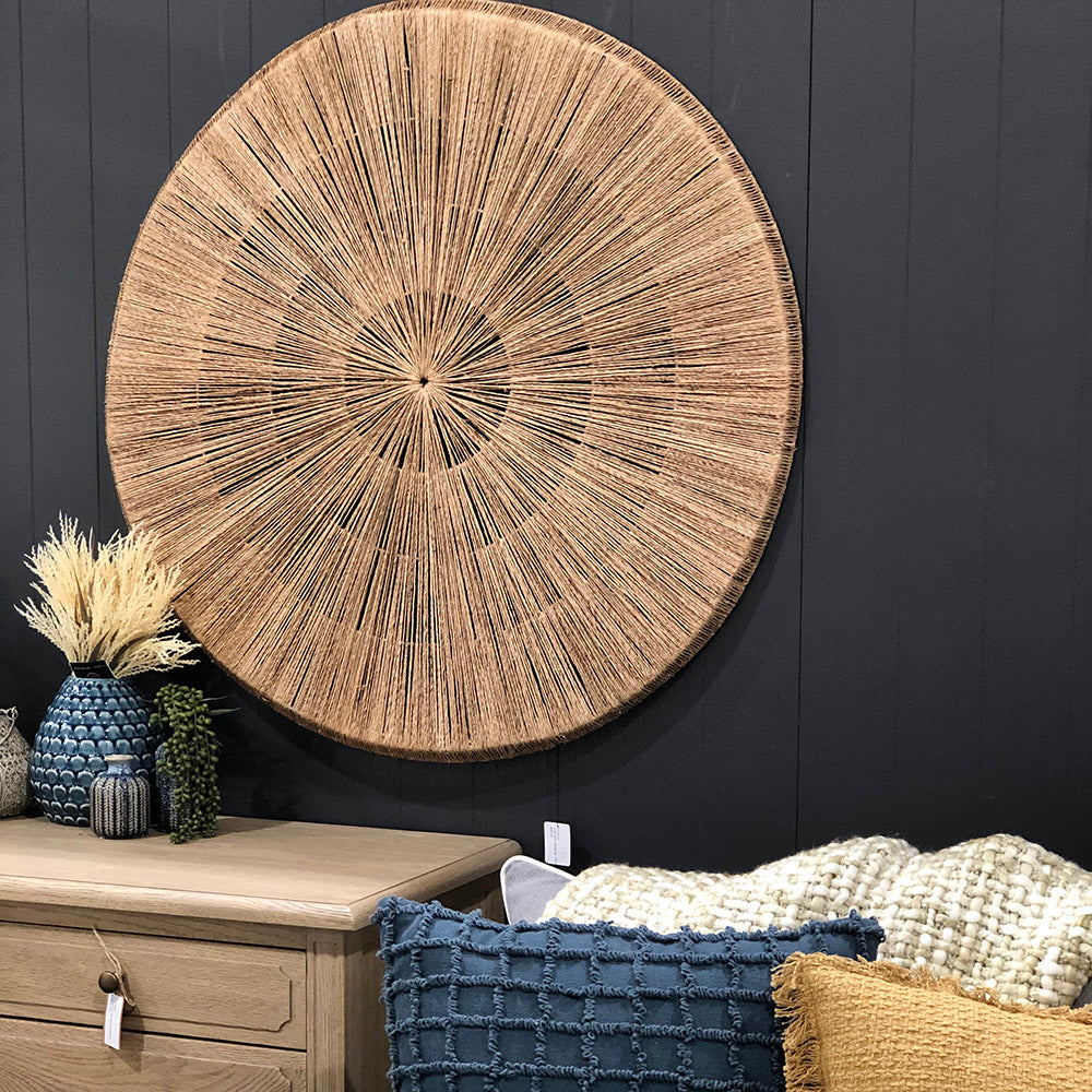 Décoration murale ronde en jute naturel - Arianna