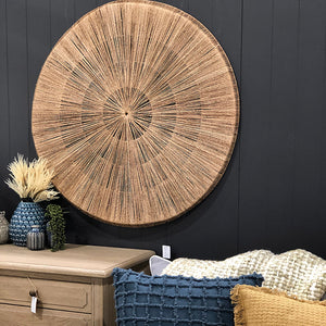 Décoration murale ronde en jute naturel - Arianna