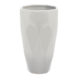 Vase en céramique taupe pâle d'une forme géométrique - Almada