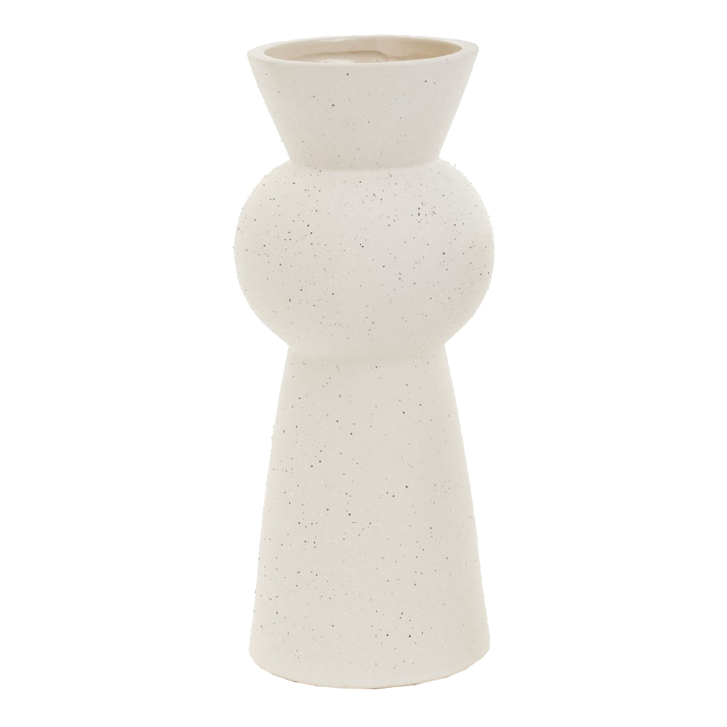 Vase en céramique texturée crème - Giotto