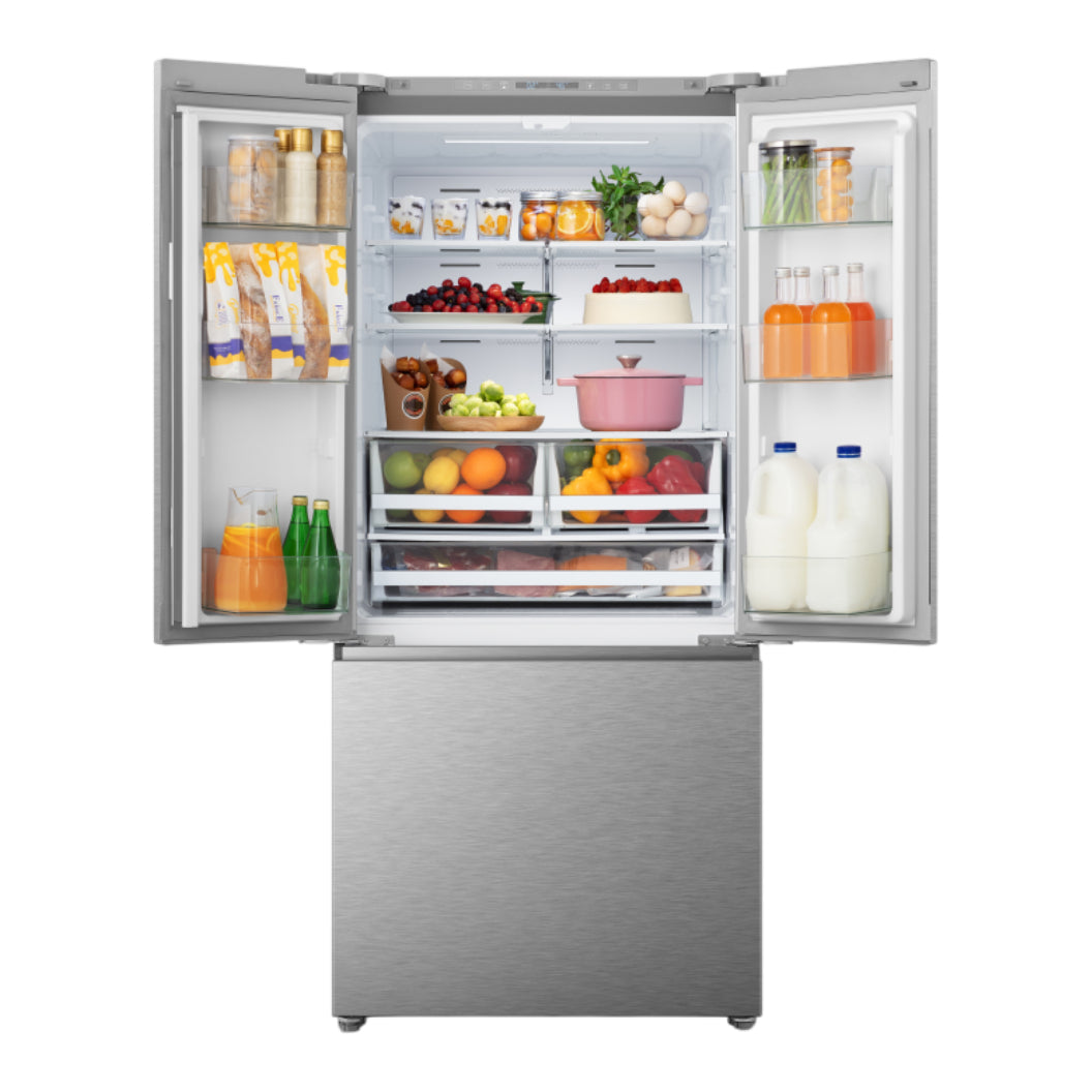 Réfrigérateur porte française 30 po 3 portes 20,8 pi³ Inox Fonction Super Cool / Super Freeze
