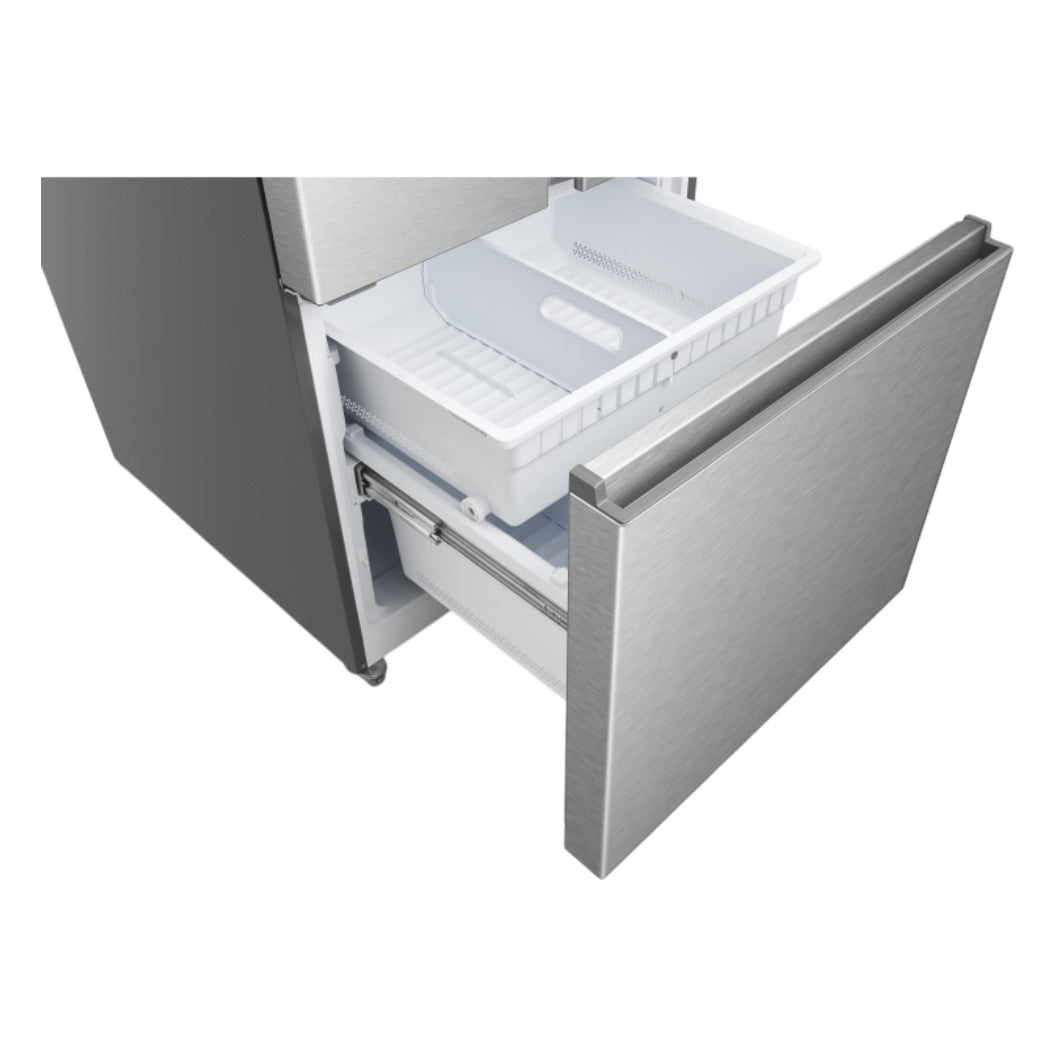 Réfrigérateur porte française 30 po 3 portes 20,8 pi³ Inox Fonction Super Cool / Super Freeze