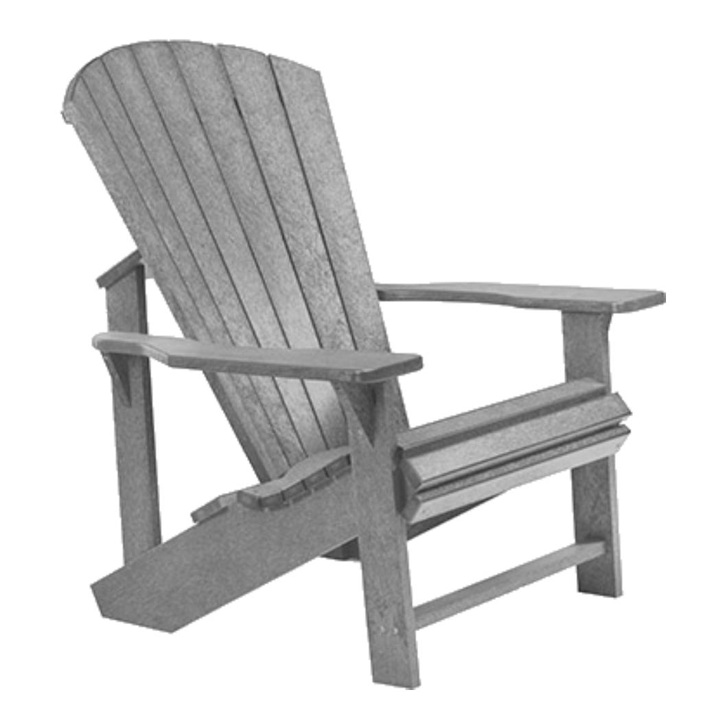 Chaise extérieure grise pâle plastique recyclé - Adirondack