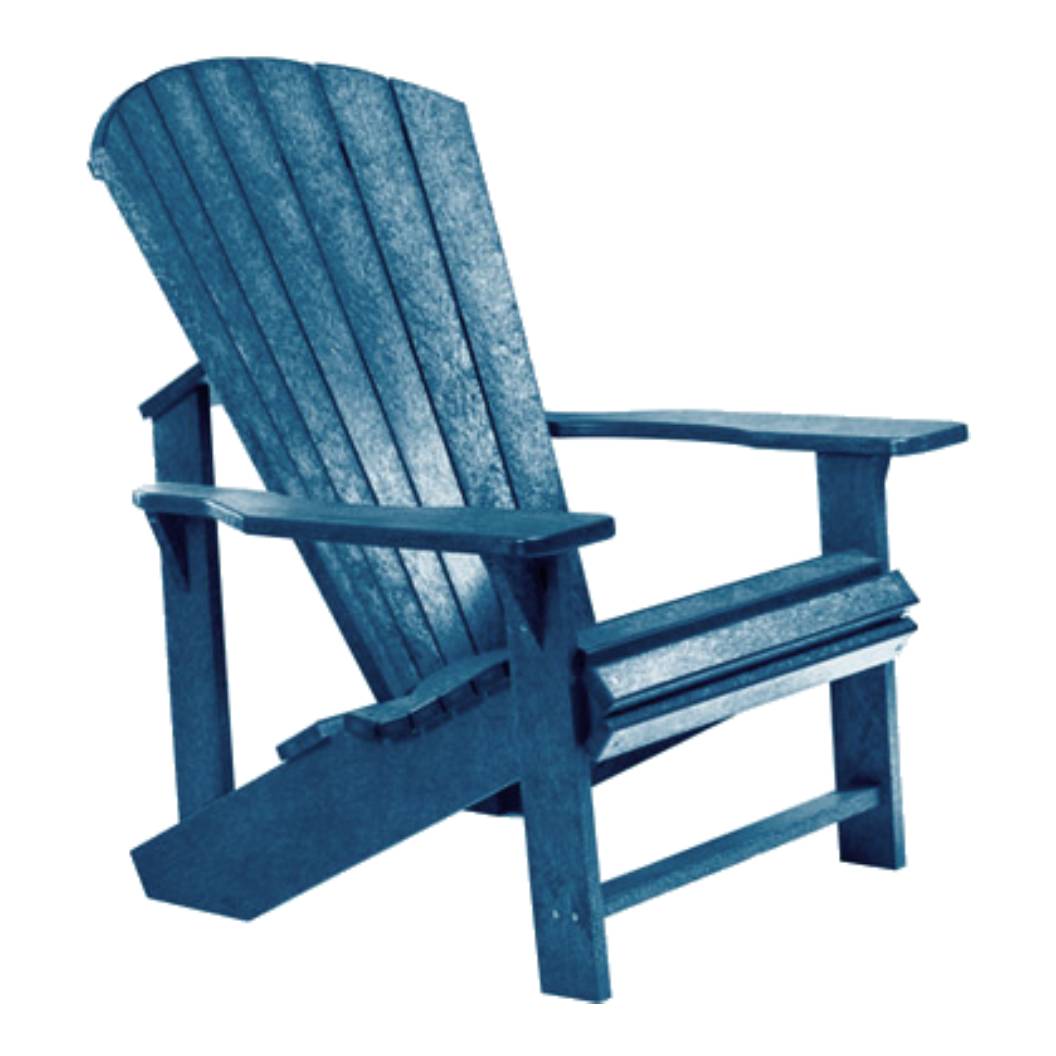 Chaise extérieure bleue marine plastique recyclé - Adirondack