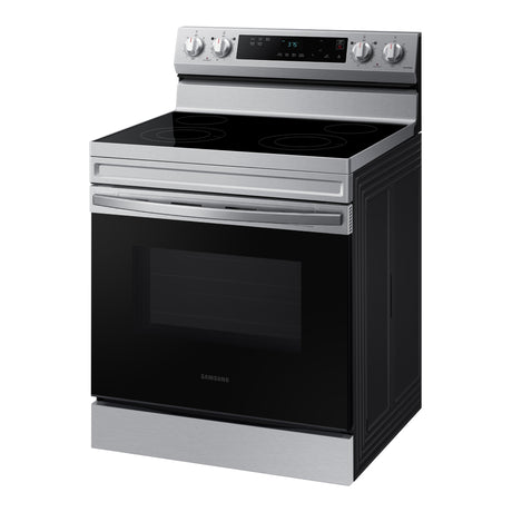 Cuisinière électrique 30 po, 6,3 pi³ Inox avec Brûleurs double anneau, Nettoyage à la vapeur et Wi-Fi