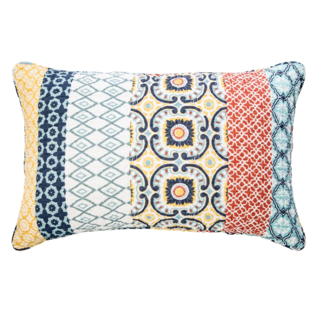 Cache-oreiller en coton multicolore Simple - Nikos