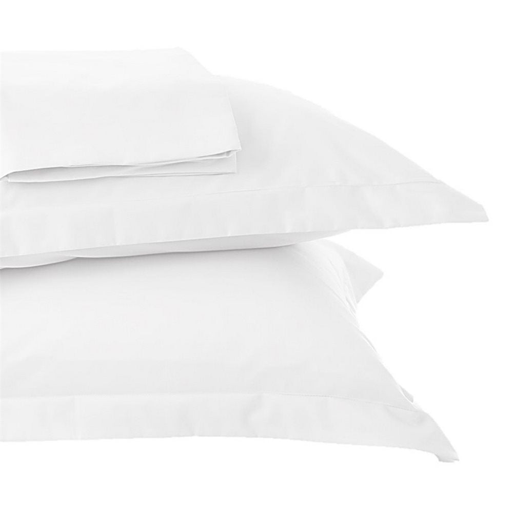 Ensemble de draps en coton satiné blanc Grand - Chantilly