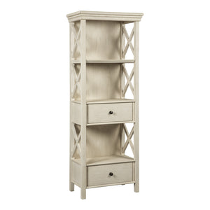 Bibliothèque en bois/placage blanc antique avec 2 tiroirs - Bolanburg