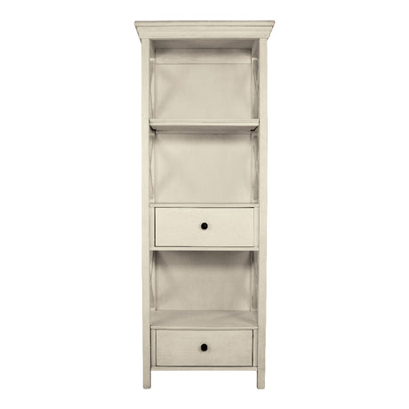 Bibliothèque en bois/placage blanc antique avec 2 tiroirs - Bolanburg