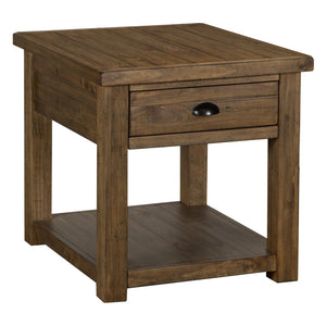 Table de bout Stratton en bois de pin brun antique