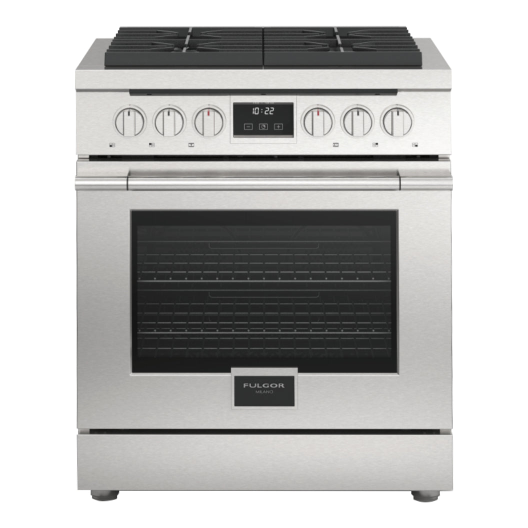 Cuisinière au gaz 30 po, 4,34 pi³ Inox avec Convection double et Système Nova Broiler - Sofia Pro