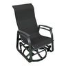 Chaise extérieure berçante et pivotante en tissu avec une structure en aluminium - Kaza