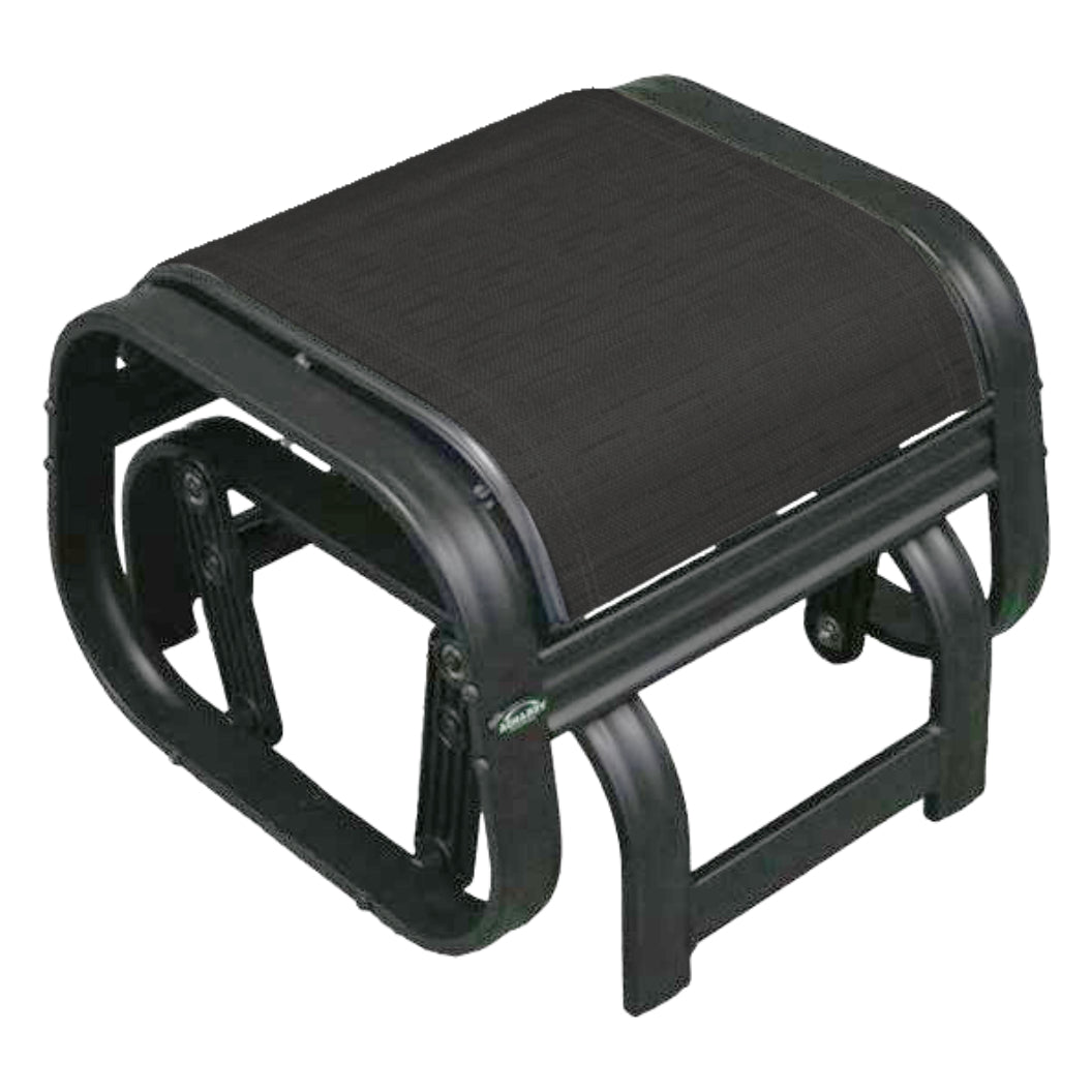 Repose-pieds berçant en tissu avec une structure en aluminium - Kaza