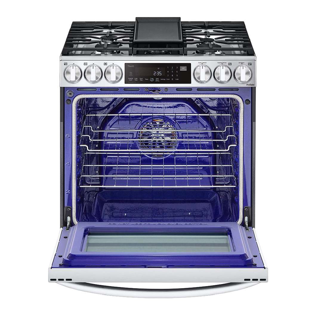 Cuisinière au gaz encastrable 30 po, 6,3 pi³ Inox avec Air Fry et Wi-Fi