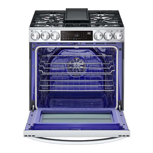 Cuisinière au gaz encastrable 30 po, 6,3 pi³ Inox avec Air Fry et Wi-Fi