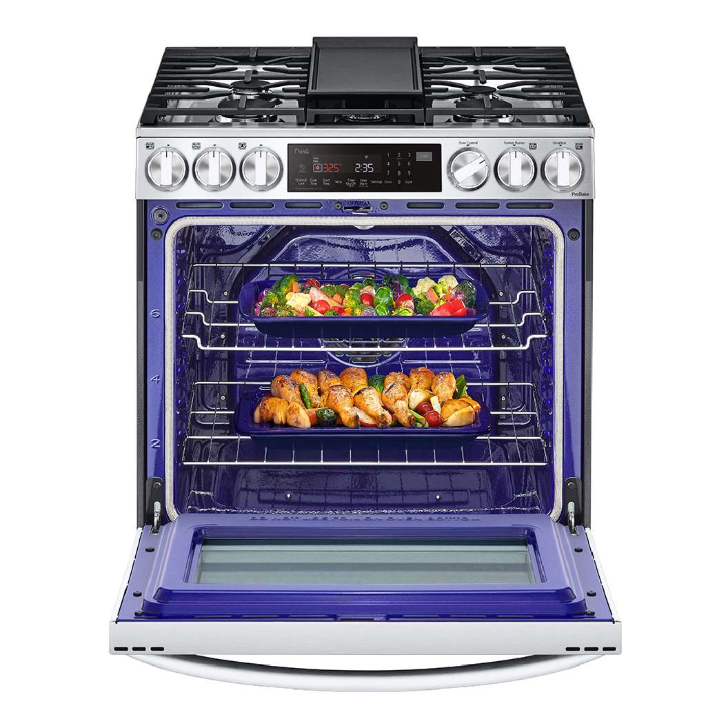 Cuisinière au gaz encastrable 30 po, 6,3 pi³ Inox avec Air Fry et Wi-Fi