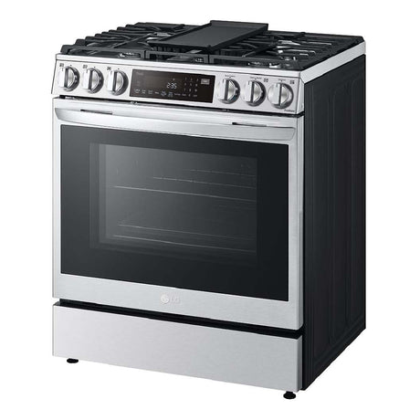 Cuisinière au gaz encastrable 30 po, 6,3 pi³ Inox avec Convection Probake®, Wi-Fi et plaque de cuisson intégrée
