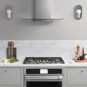 Hotte cheminée murale 30 po 350 CFM, Inox avec verrière en verre