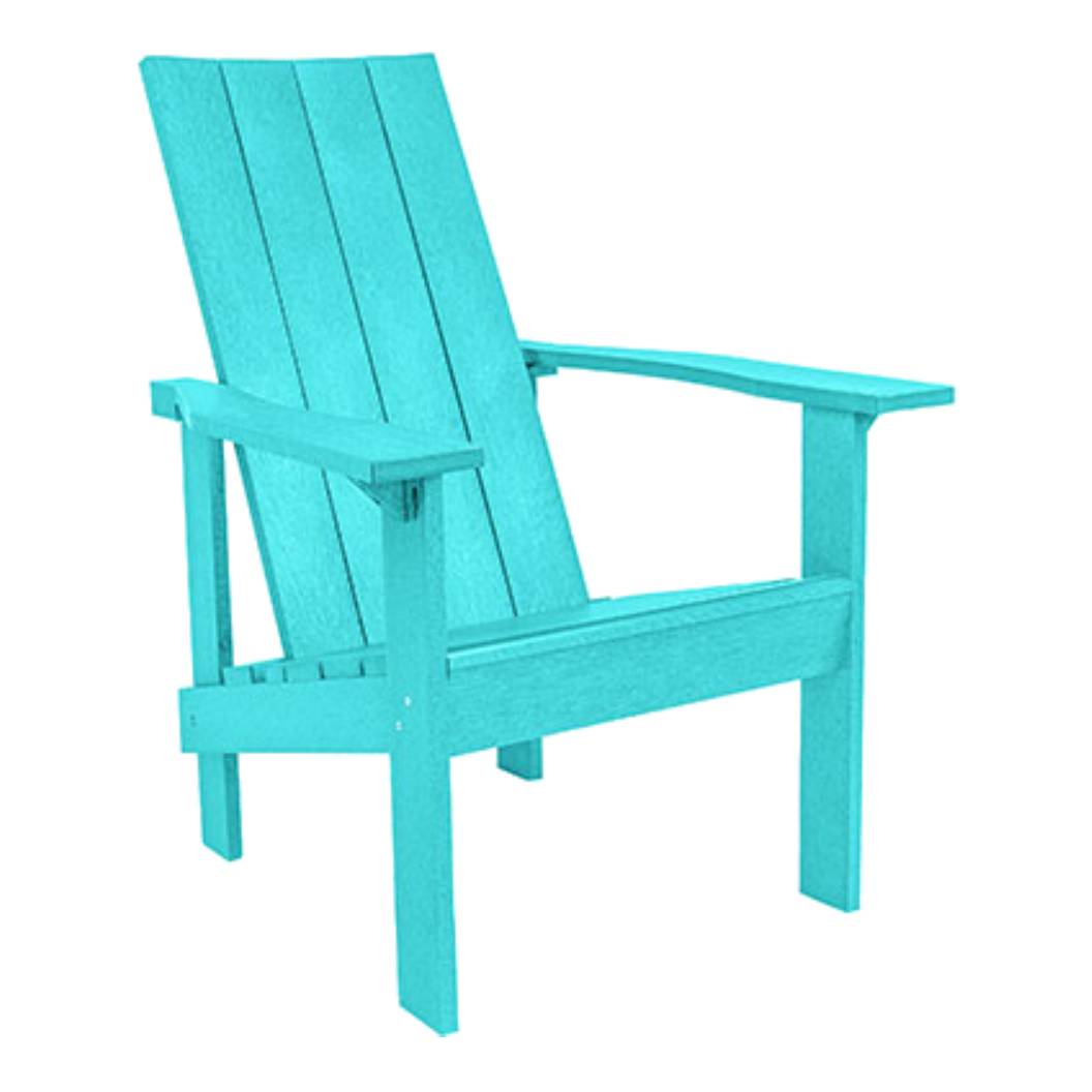 Chaise extérieure turquoise plastique recyclé - Adirondack Moderne