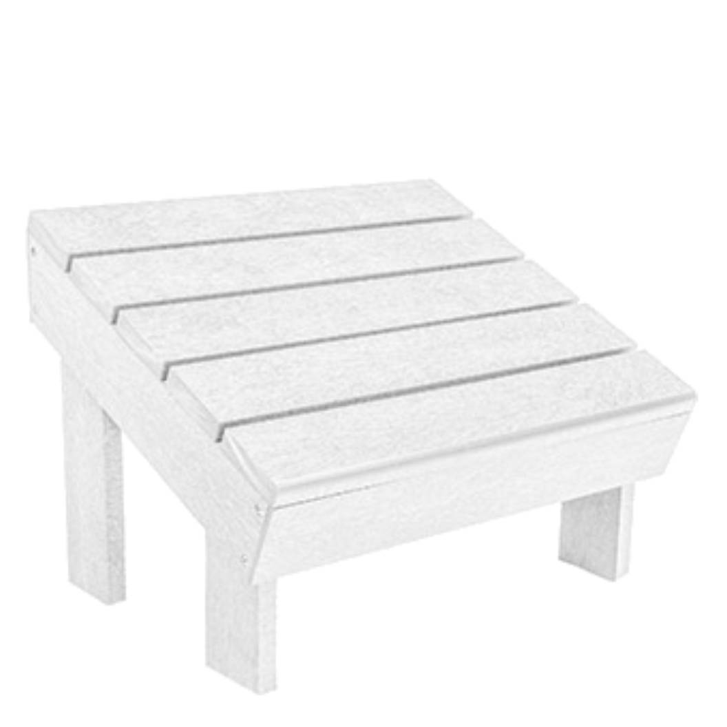 Repose pied extérieure blanc plastique recyclé - Adirondack Morderne