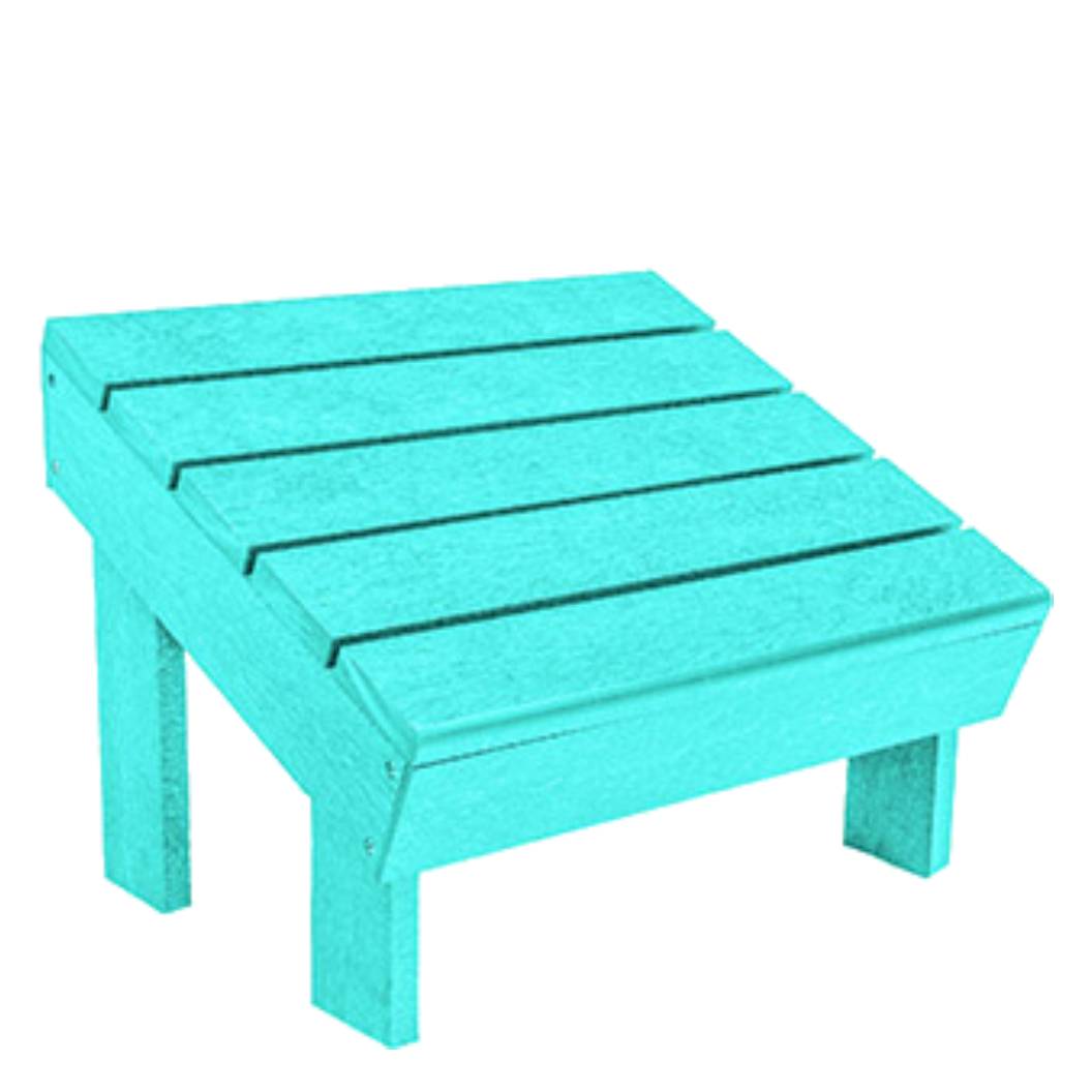 Repose pied extérieure truquoise plastique recyclé - Adirondack Moderne