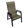 Chaise empilable en tissu avec une structure en aluminium - Kaza