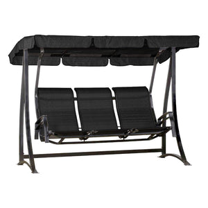 Balancelle 3 places en tissu avec une structure en aluminium - Kaza