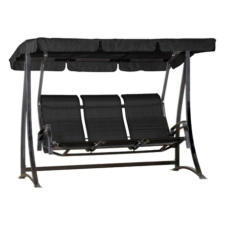 Balancelle 3 places en tissu avec une structure en aluminium - Kaza