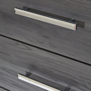 Bureau à 6 tiroirs en bois/MDF gris - Lodanna