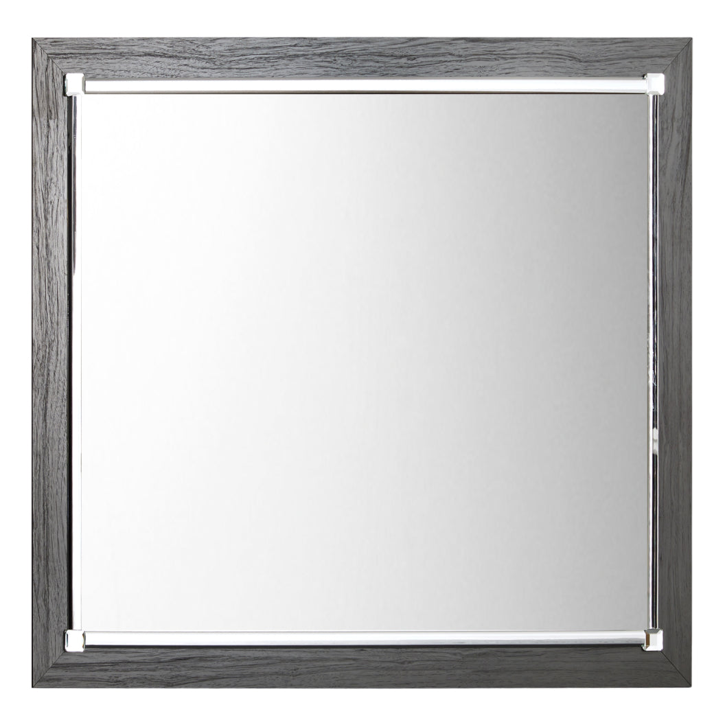 Miroir de bureau en bois/MDF gris - Lodanna