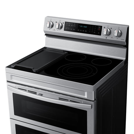 Cuisinière électrique Flex Duo™ 30 po, 3,4 pi³ / 2,7 pi³ Inox avec Convection véritable et plaque de cuisson amovible