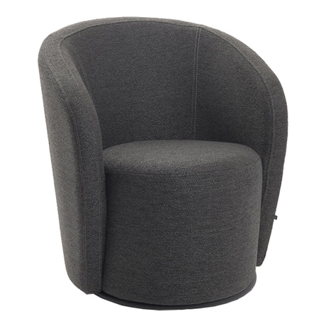 Fauteuil d'appoint pivotant en tissu - Luka