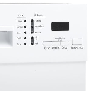 Lave-vaisselle encastrable 18 po. 52 dBA Blanc