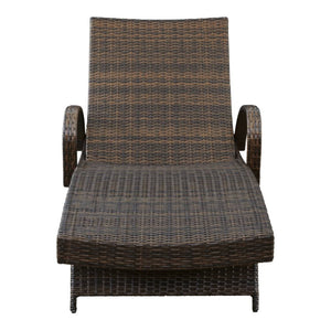 Ensemble de chaises longues extérieure en osier brune - Kantana