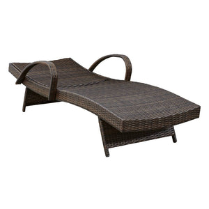 Ensemble de chaises longues extérieure en osier brune - Kantana