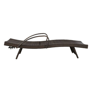 Ensemble de chaises longues extérieure en osier brune - Kantana