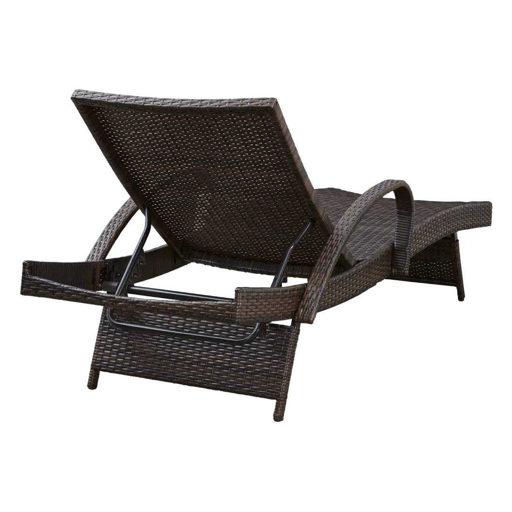 Ensemble de chaises longues extérieure en osier brune - Kantana