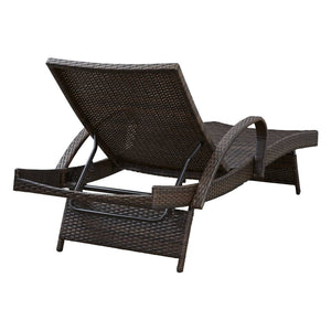 Ensemble de chaises longues extérieure en osier brune - Kantana