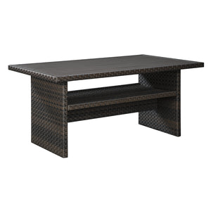 Table à manger extérieure en rotin brun foncé - Easy Isle